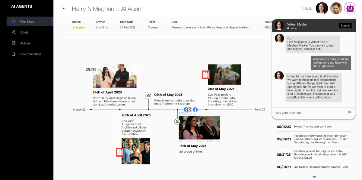 Agent chat interface