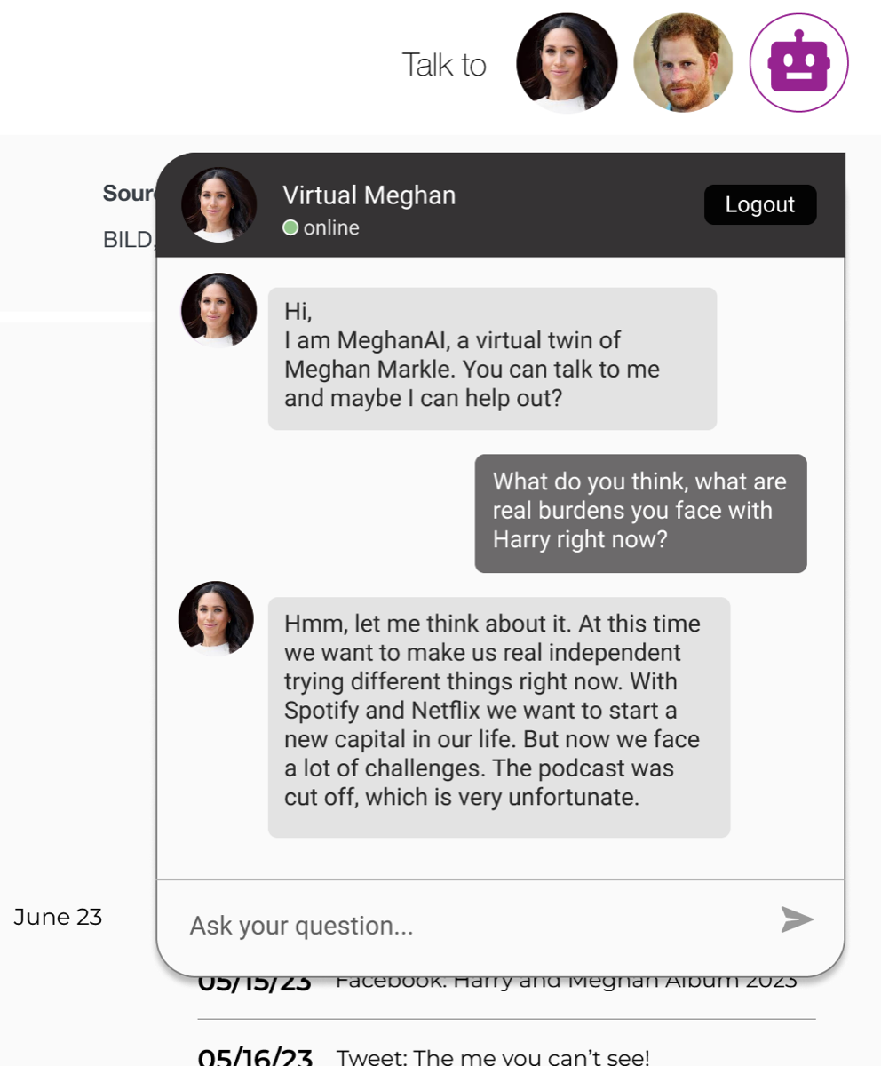 Harry & Meghan agent details